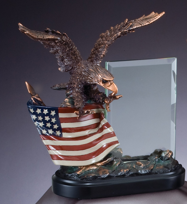 American Eagle with Flag Glass Award